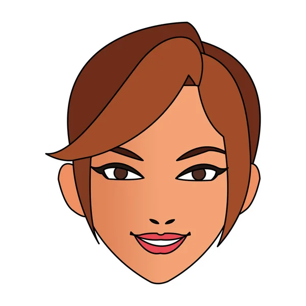 Mujer icono de dibujos animados — Vector de stock