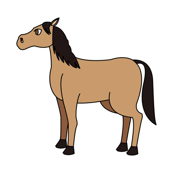 Icono de dibujos animados caballo — Vector de stock