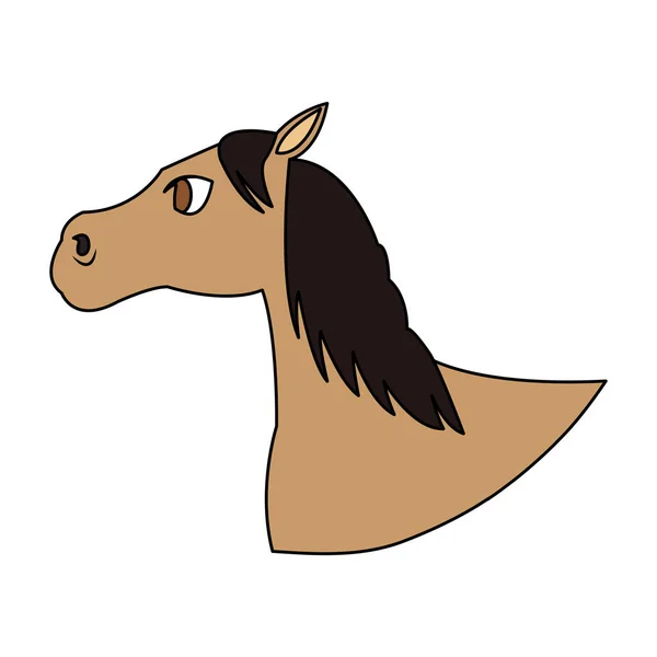 Icono de dibujos animados caballo — Vector de stock