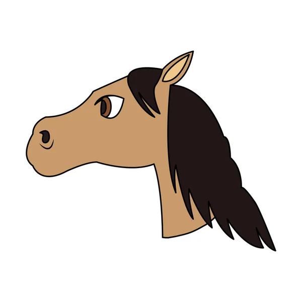 Ícone de desenho animado cavalo —  Vetores de Stock