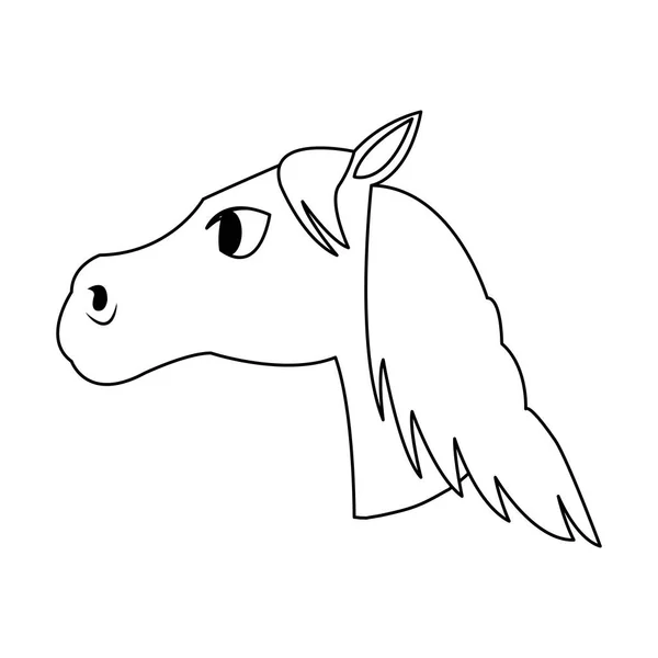 Icono de dibujos animados caballo — Archivo Imágenes Vectoriales