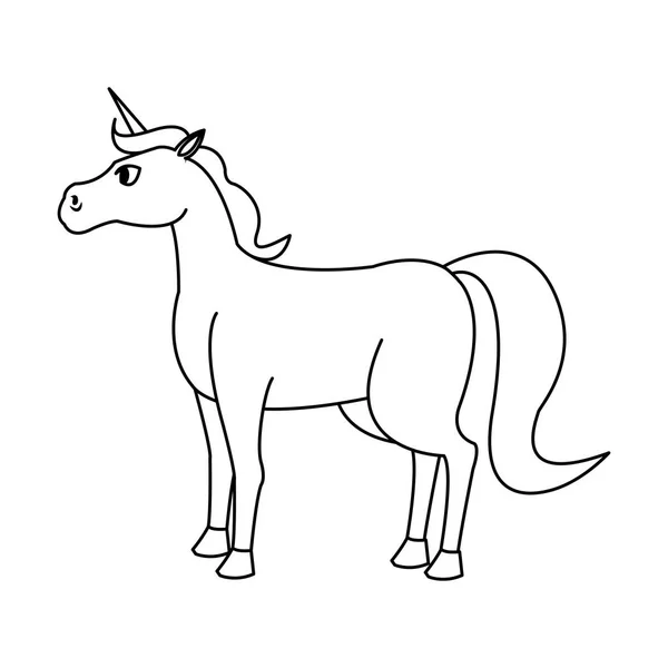 Ícone de cavalo unicórnio —  Vetores de Stock