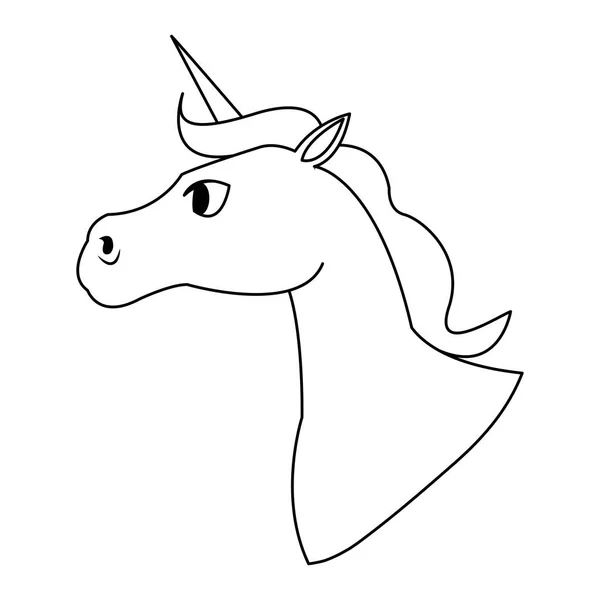 Icône de cheval licorne — Image vectorielle