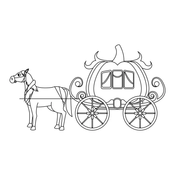 Medieval carriage icon — Stock Vector