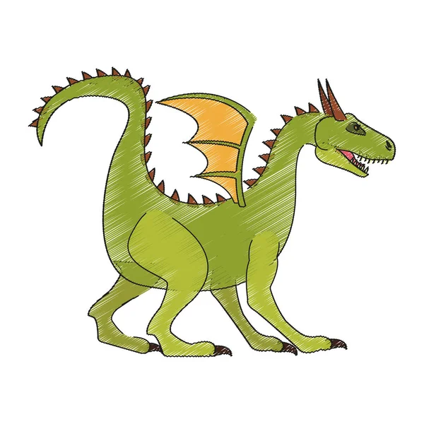 Dragon Cartoon Ikone — Stockvektor