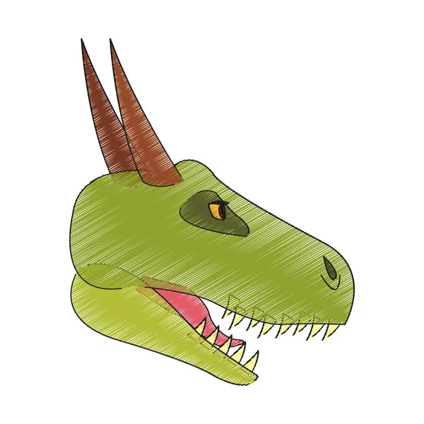 Dragon Cartoon Ikone — Stockvektor