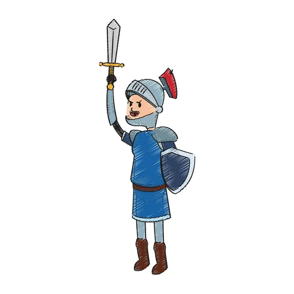 Knight cartoon icon — Stock Vector