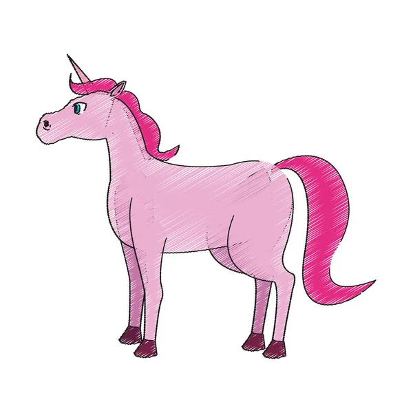 Ikona kůň jednorožec — Stockový vektor
