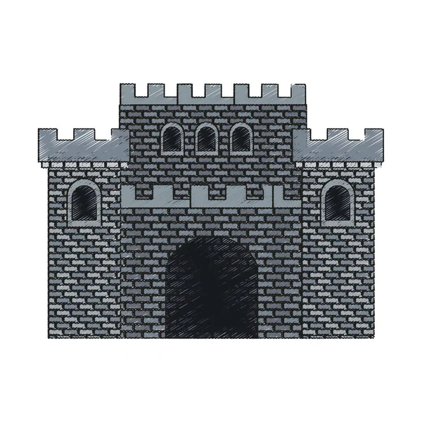 Icône du château médiéval — Image vectorielle