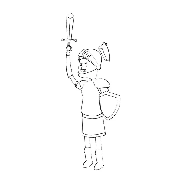 Ícone de desenho animado cavaleiro — Vetor de Stock