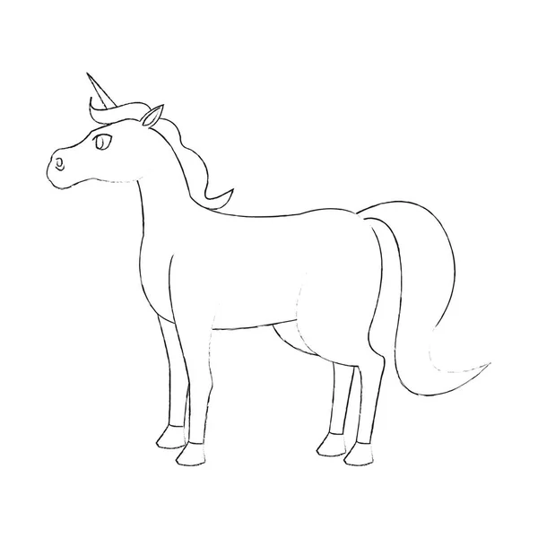 Icono de dibujos animados unicornio — Archivo Imágenes Vectoriales