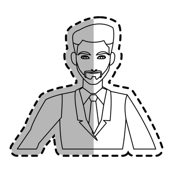 Икона мультипликации бизнесмена — стоковый вектор