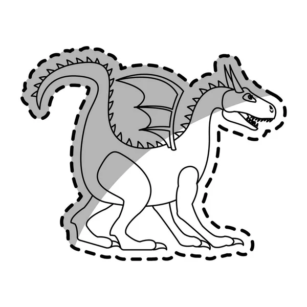 Dragon Cartoon Ikone — Stockvektor