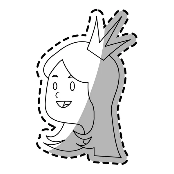 Icône de dessin animé princesse — Image vectorielle