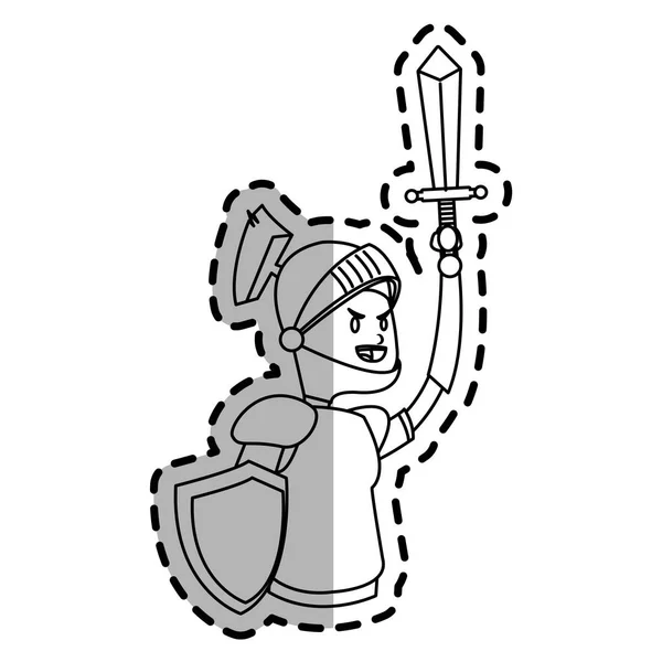 Knight tecknad ikon — Stock vektor