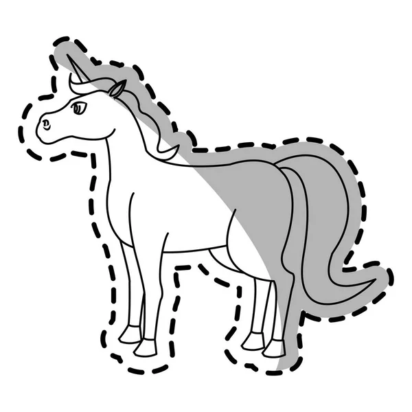 Icône de dessin animé licorne — Image vectorielle