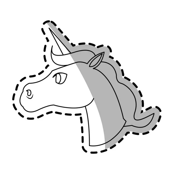 Icona del cartone animato unicorno — Vettoriale Stock