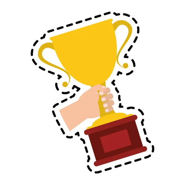 Gold trophy icon — Stock Vector