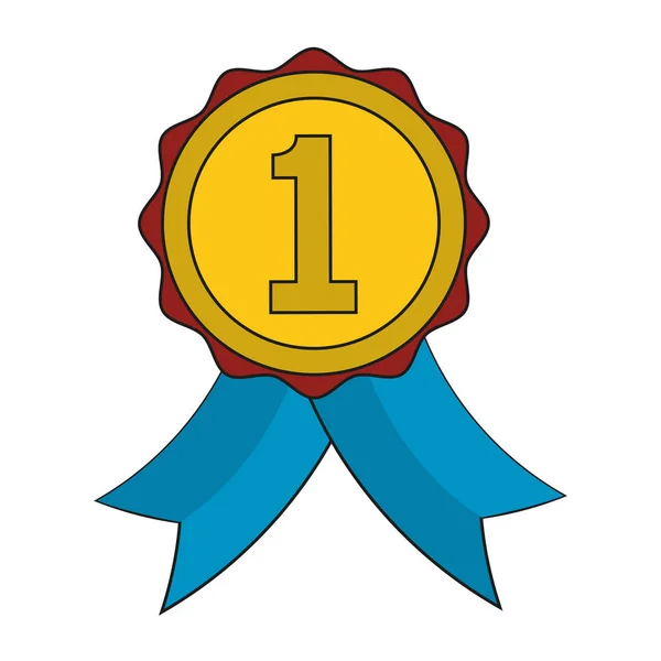 Icono de medalla ganadora — Vector de stock