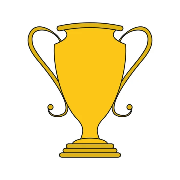 Gold trophy icon — Stock Vector