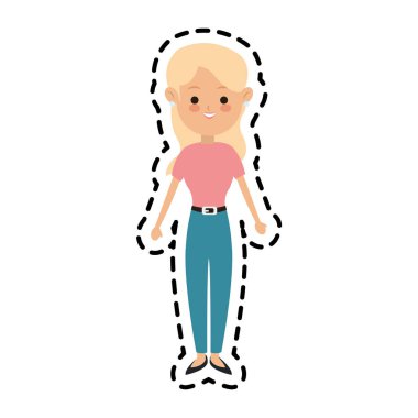 kadın karikatür simgesi