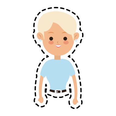 kadın karikatür simgesi