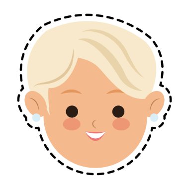 kadın karikatür simgesi