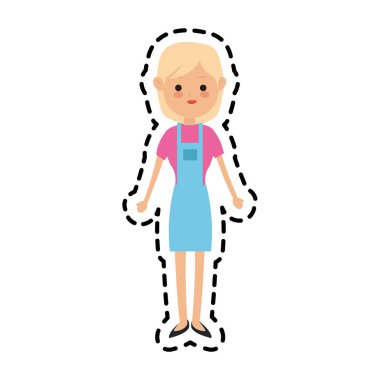 kadın karikatür simgesi