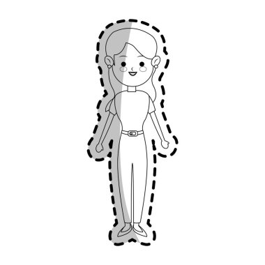 kadın karikatür simgesi