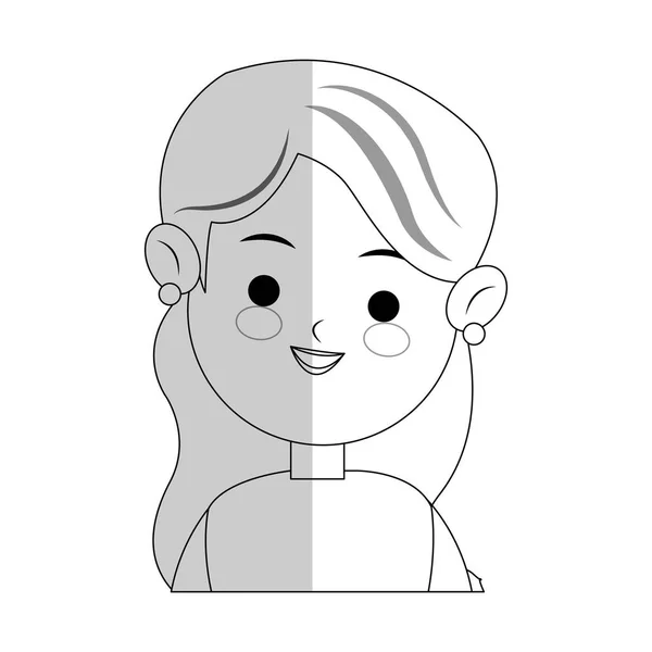 Mujer icono de dibujos animados — Vector de stock