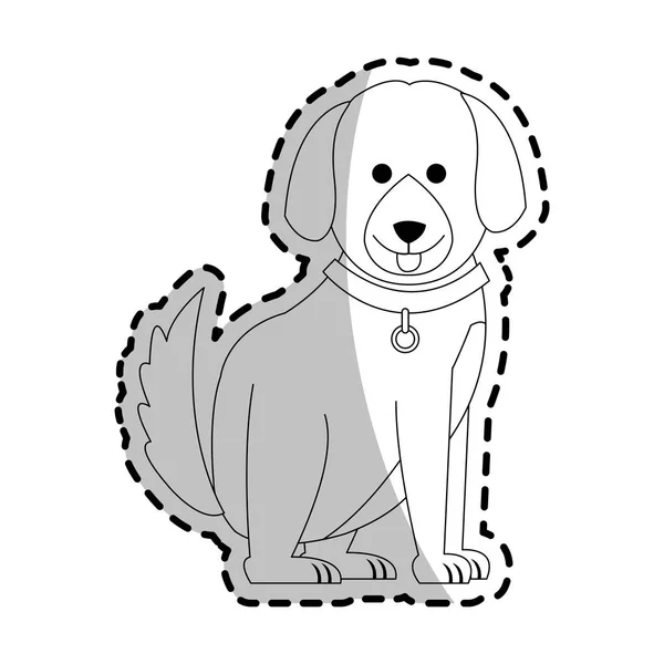 Icono de dibujos animados perro — Vector de stock