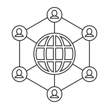 Dünya toplum iletişim ince çizgi bağlı