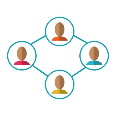 Grup insanlar birlik iletişim bağlı