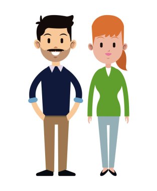 erkek ve kadın işçi çalışan geçici