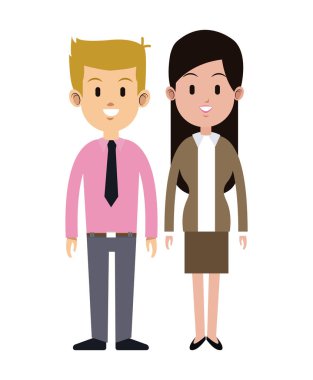 Çift gülümseme birlikte işletmeci