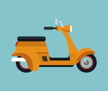 Sarı motosiklet scooter