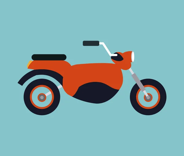 Orange und schwarze Motorradtransporte — Stockvektor