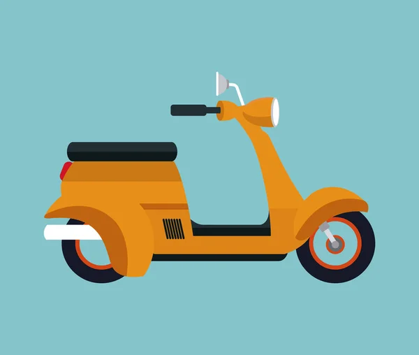 Gula motorcykel scooter — Stock vektor