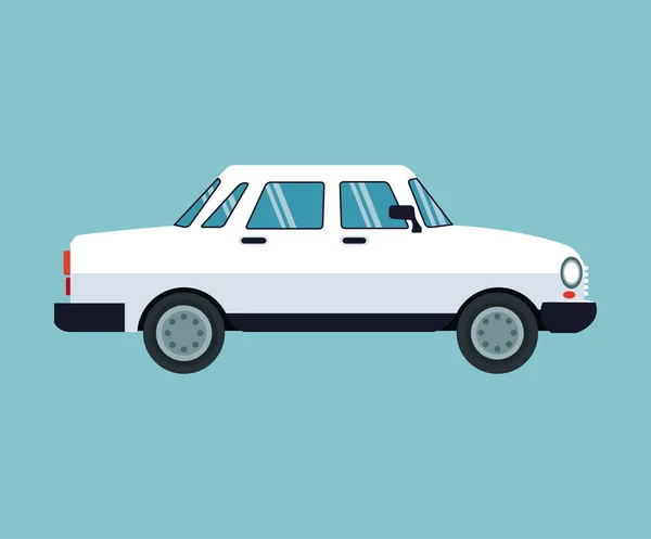 Bílé auto sedan doprava — Stockový vektor