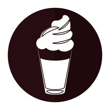 süt krem-daire simgesi gölgeli kahve Kupası