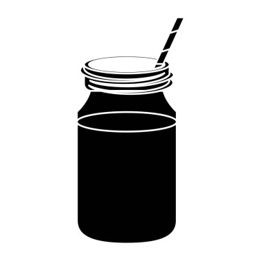 kahve cam kavanoz saman kap piktogram