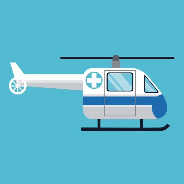Helicopter transport hospital urgency — Stock Vector