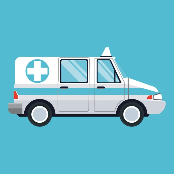 Ambulance aide au transport d'urgence — Image vectorielle