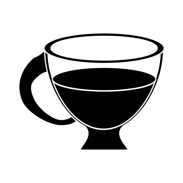 Csésze eszpresszót forró ital piktogram — Stock Vector