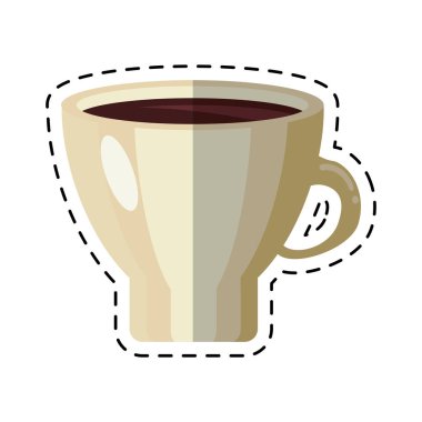 kupa kahve sıcak aroma sabah - noktalı çizgi