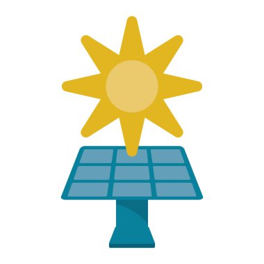 güneş paneli enerji çevre sembolü