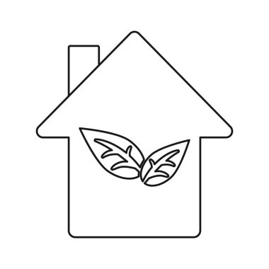 çevre ev ekoloji inşaat sembolü ince çizgi