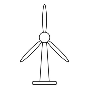 Rüzgar türbin enerji biyo kule ince çizgi