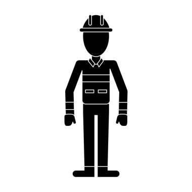 İnşaat adam kask üniforma piktogram