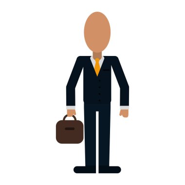 iş adamı takım elbise kravat ve portföy